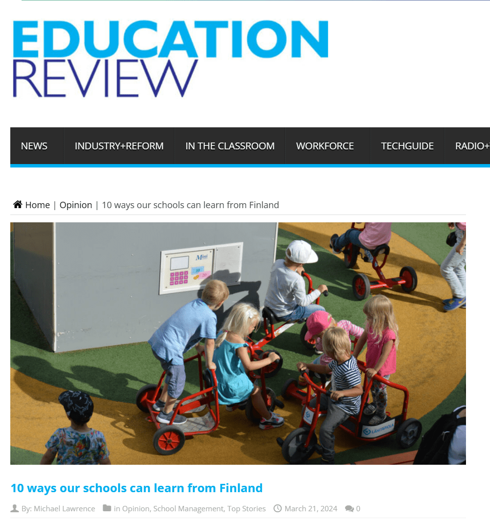 10 Reasons Why Every School Should Be Looking at&nbsp;Finland